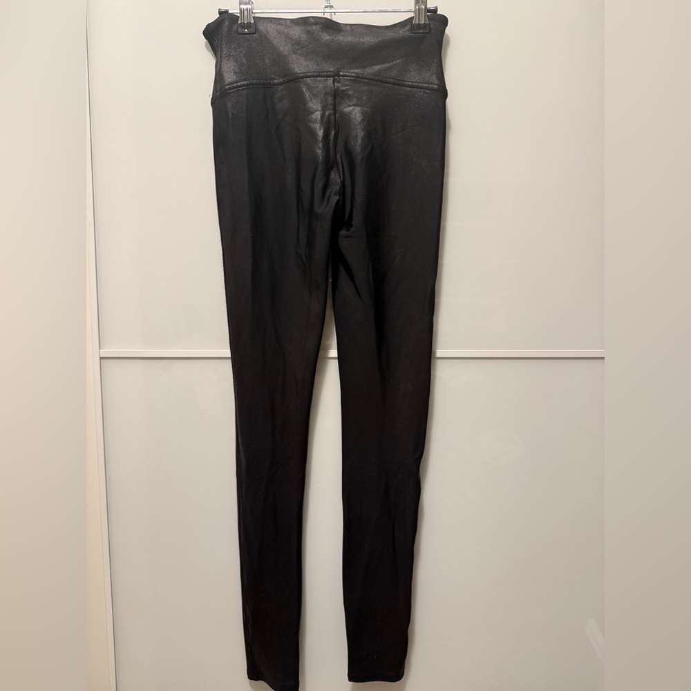 SPANX Faux Leather Black Leggings - Picture 3 of 5